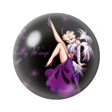 Cabochon en Verre Illustré Pin-up Betty Boop 12 à 25mm pour la Création de Bijoux Fantaisie - DIY