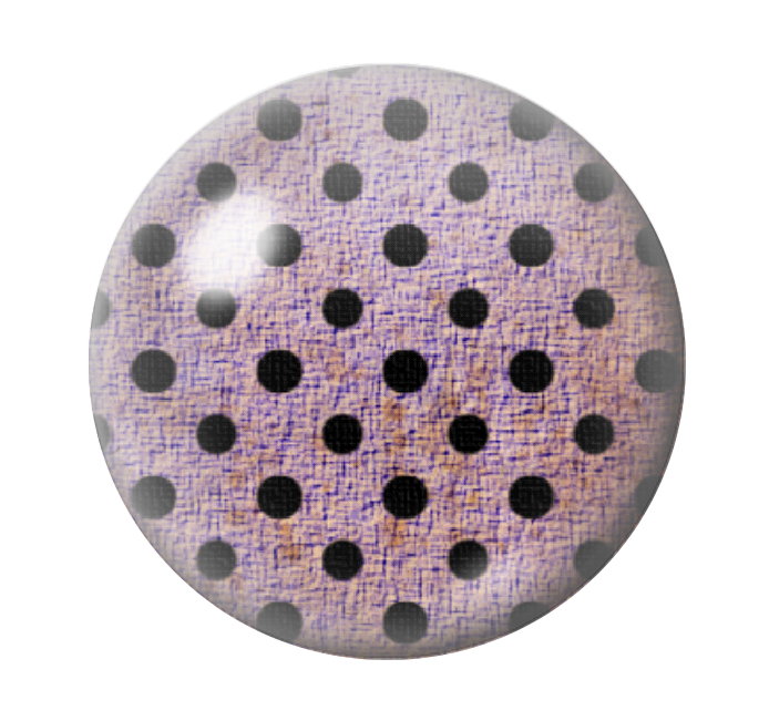 Cabochon en Verre Illustré Violet à Pois Noir 12 à 25mm