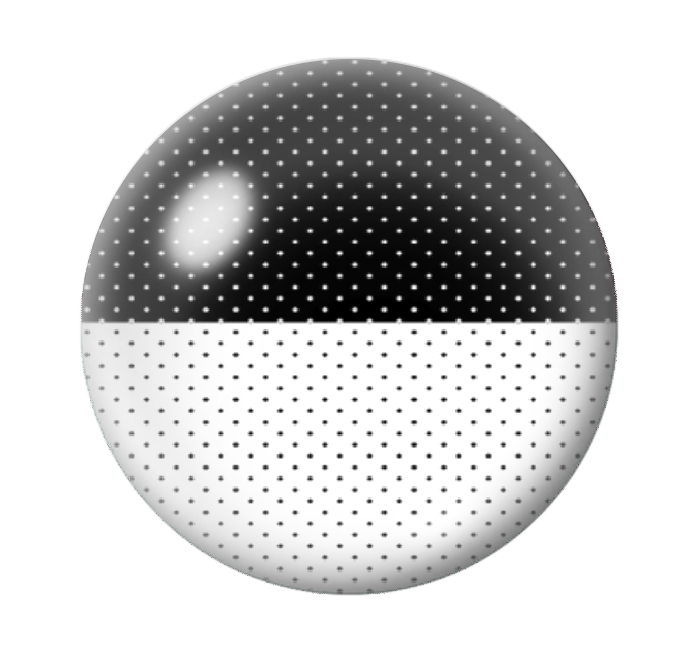 Cabochon en Verre Illustré Noir à Pois Blanc 12 à 25mm
