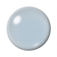 Cabochon en Verre Illustré Bleu Gris à Pois Blanc 12 à 25mm pour la Création de Bijoux Fantaisie - DIY