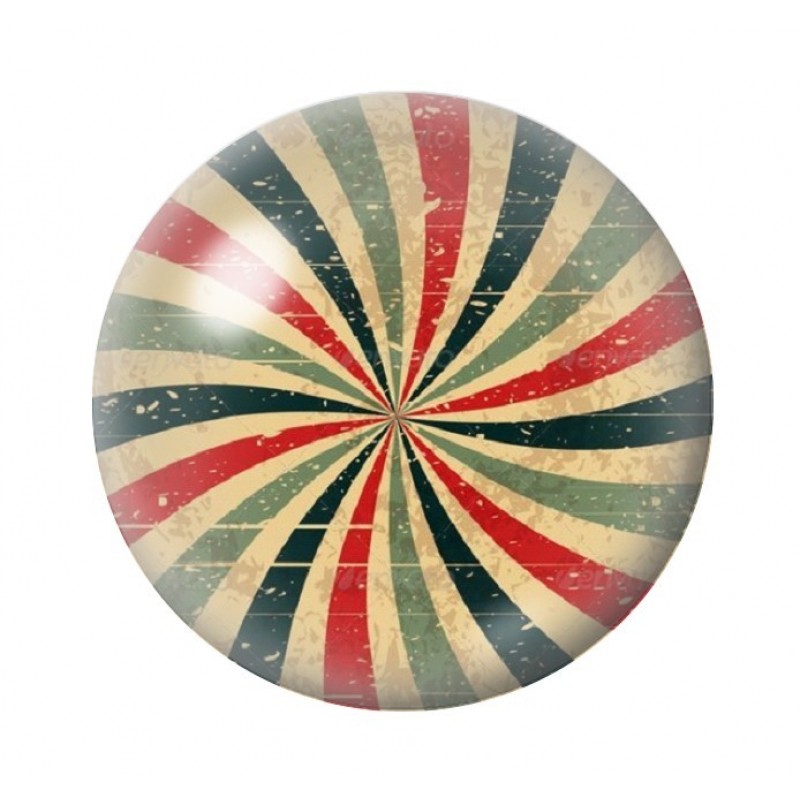 Cabochon en Verre Illustré Chapiteau Rétro 12 à 25mm