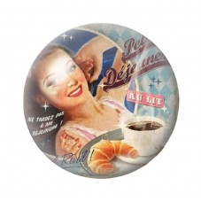 Cabochon en Verre Illustré Pub Rétro 12 à 25mm pour la Création de Bijoux Fantaisie - DIY