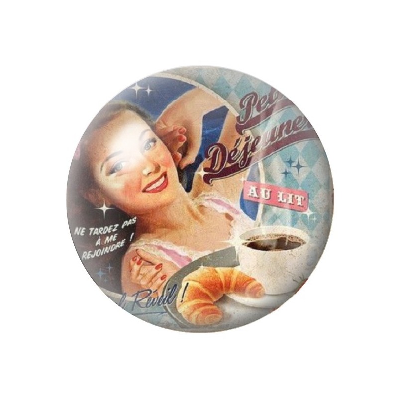 Cabochon en Verre Illustré Pub Rétro 12 à 25mm