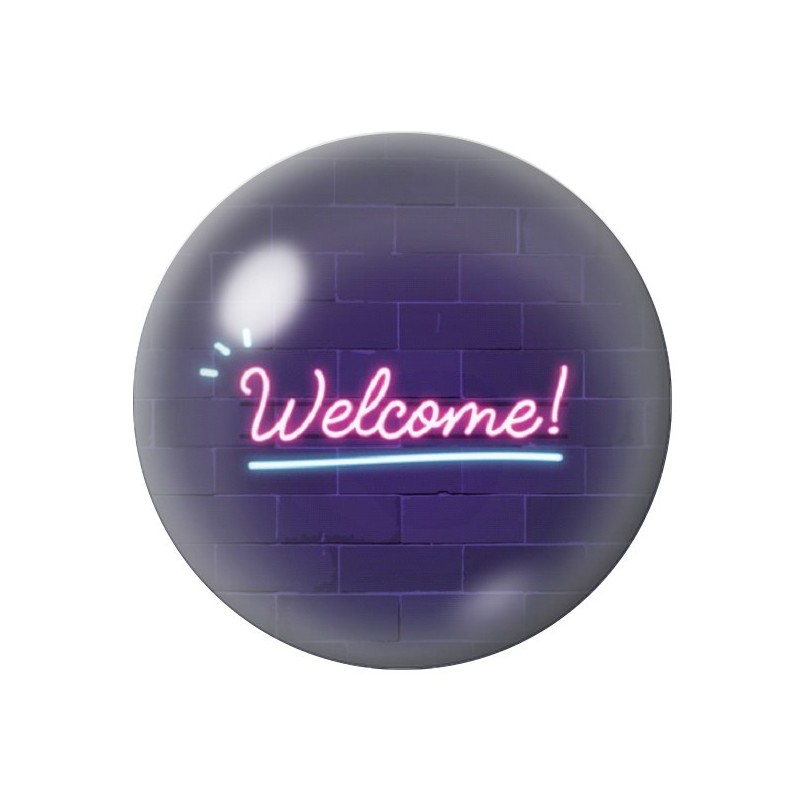 Cabochon en Verre Illustré Néon Rétro 12 à 25mm