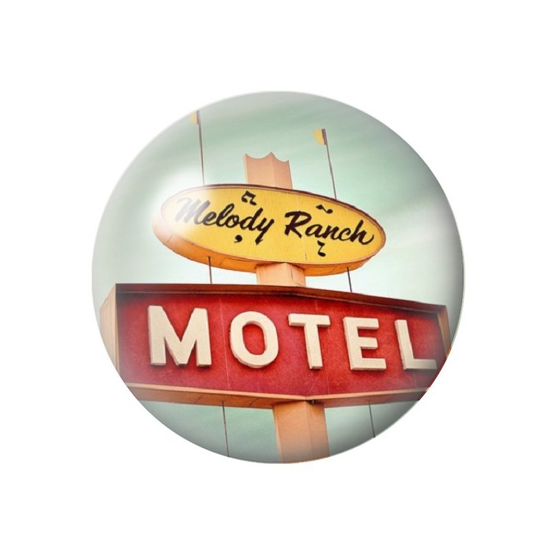 Cabochon en Verre Illustré Motel Rétro 12 à 25mm