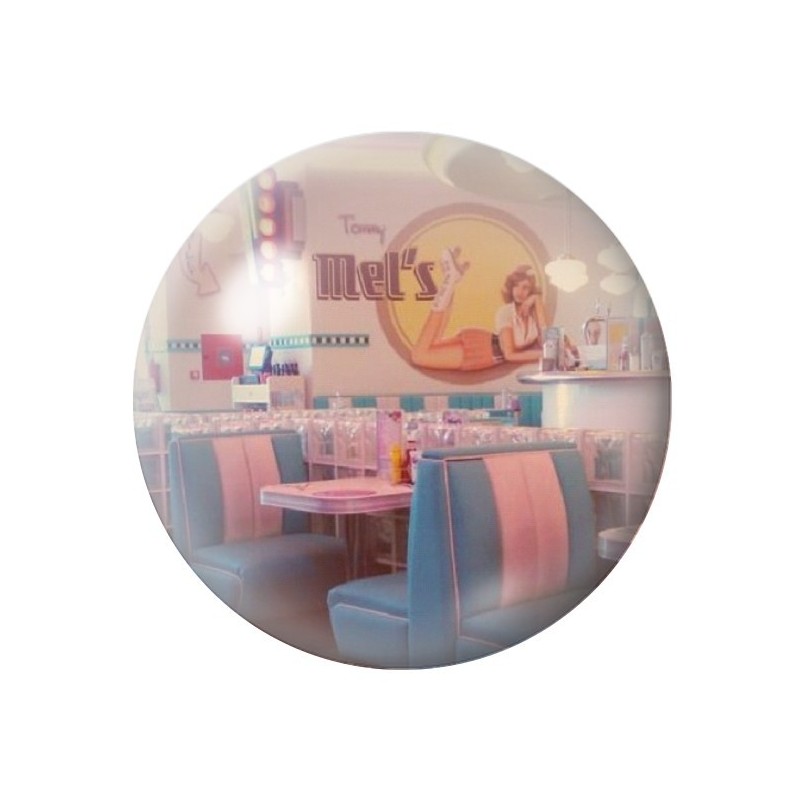 Cabochon en Verre Illustré Café Rétro 12 à 25mm