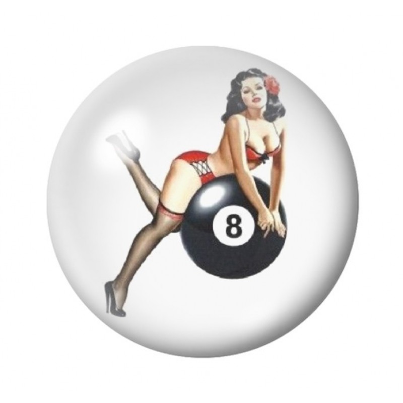 Cabochon en Verre Illustré Pin-up Rétro 12 à 25mm