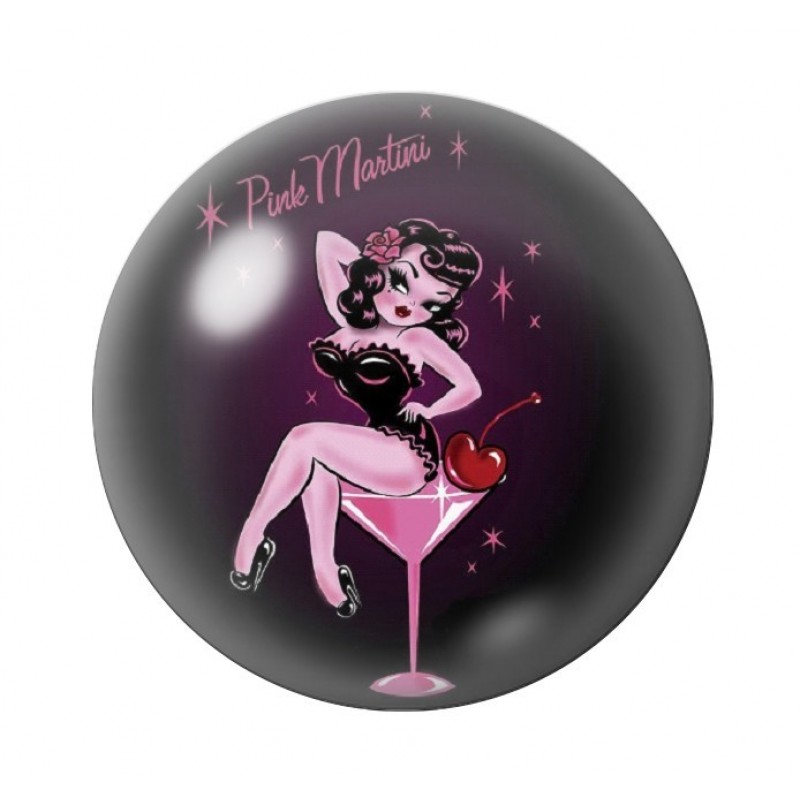 Cabochon en Verre Illustré Pin-up Rétro 12 à 25mm