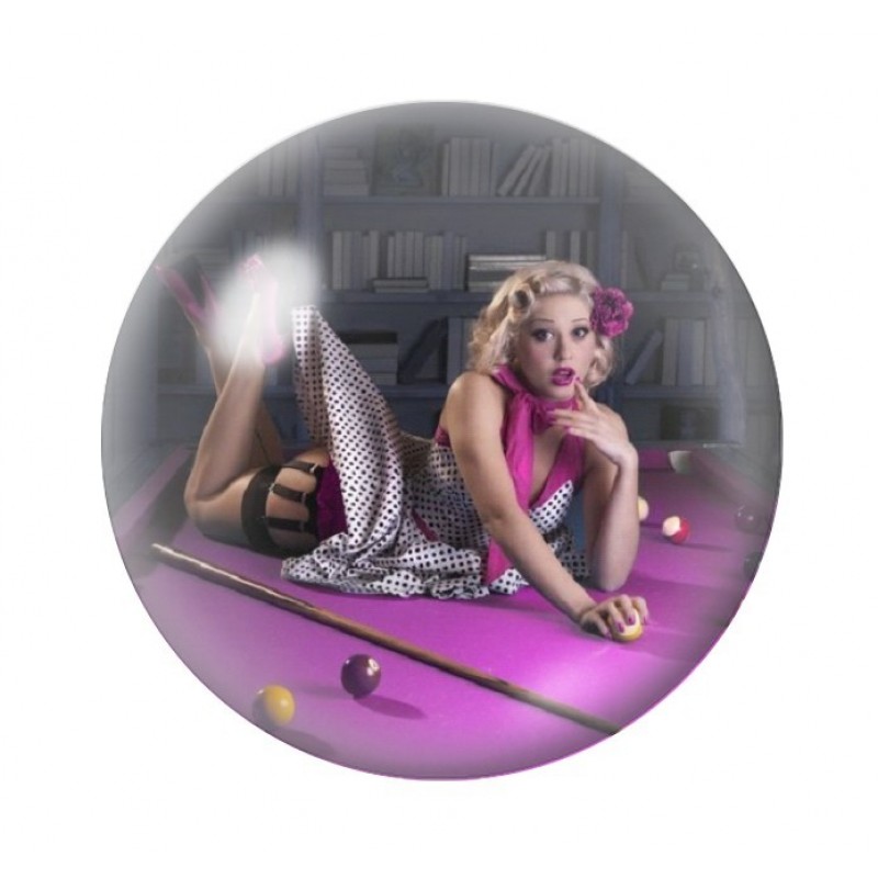 Cabochon en Verre Illustré Pin-up Rétro 12 à 25mm