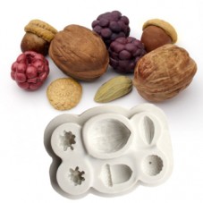 Moule en Silicone Automne Noix Gland Mûres Amande Résine Fimo Gâteau