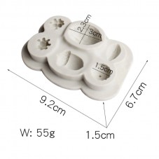 Moule en Silicone Automne Noix Gland Mûres Amande Résine Fimo Gâteau