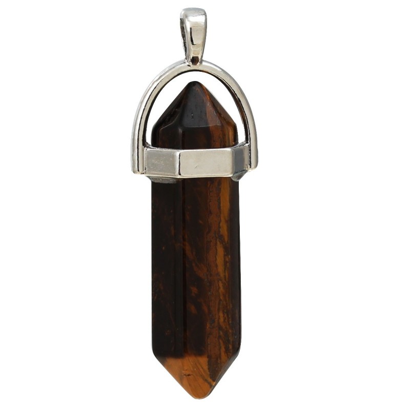Pendentif en Pierre Naturelle Oeil de Tigre 4cm