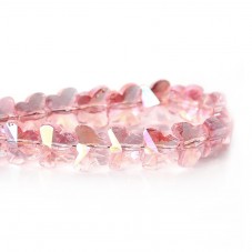 5 Perles en Verre à Facettes Papillon Rose 10x8mm