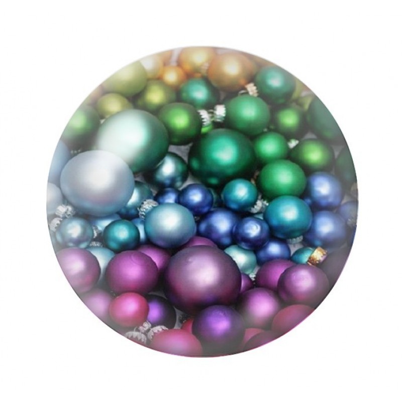 Cabochon en Verre Illustré Boules de Noël 12 à 25mm