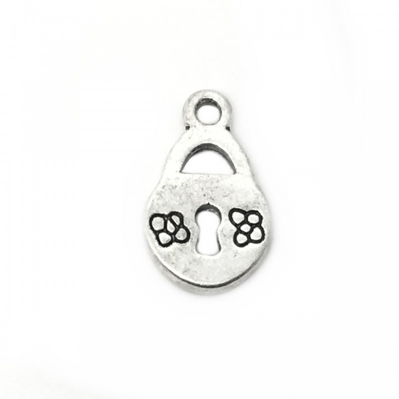 10 Breloques Cadenas Argenté 10x16mm