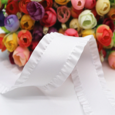 1 Mètre de Ruban Satin Volant Dentelle Frou-frou 20mm