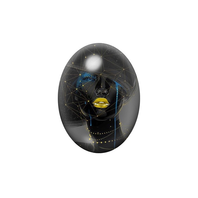 Cabochon en Verre Illustré Femme Constellation Onirique 13x18, 18x25 ou 30x40mm