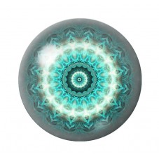 Cabochon en Verre Illustré Mandala 12 à 25mm