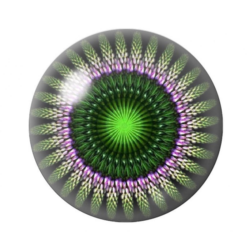 Cabochon en Verre Illustré Mandala 12 à 25mm