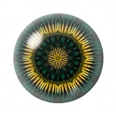 Cabochon en Verre Illustré Mandala 12 à 25mm pour la Création de Bijoux Fantaisie - DIY