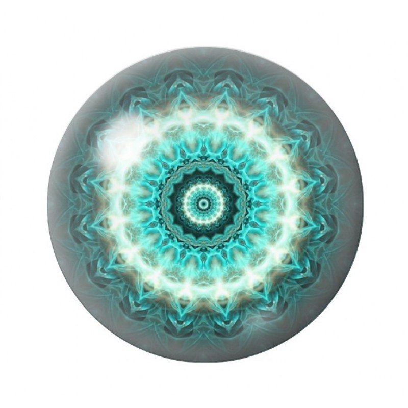Cabochon en Verre Illustré Mandala 12 à 25mm