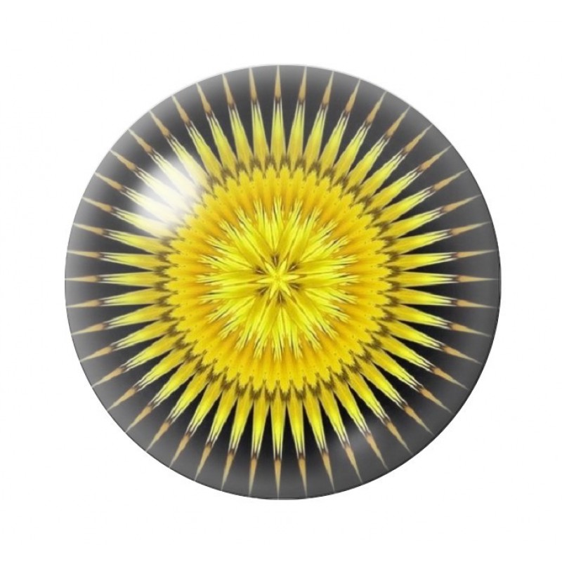 Cabochon en Verre Illustré Mandala 12 à 25mm