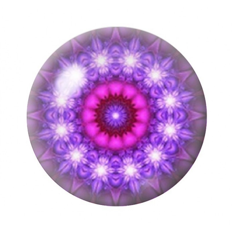 Cabochon en Verre Illustré Mandala 12 à 25mm