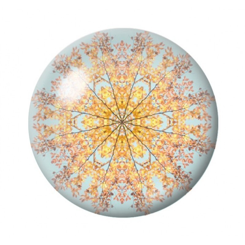 Cabochon en Verre Illustré Mandala 12 à 25mm