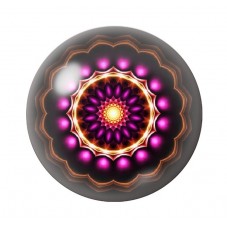 Cabochon en Verre Illustré Mandala 12 à 25mm pour la Création de Bijoux Fantaisie - DIY