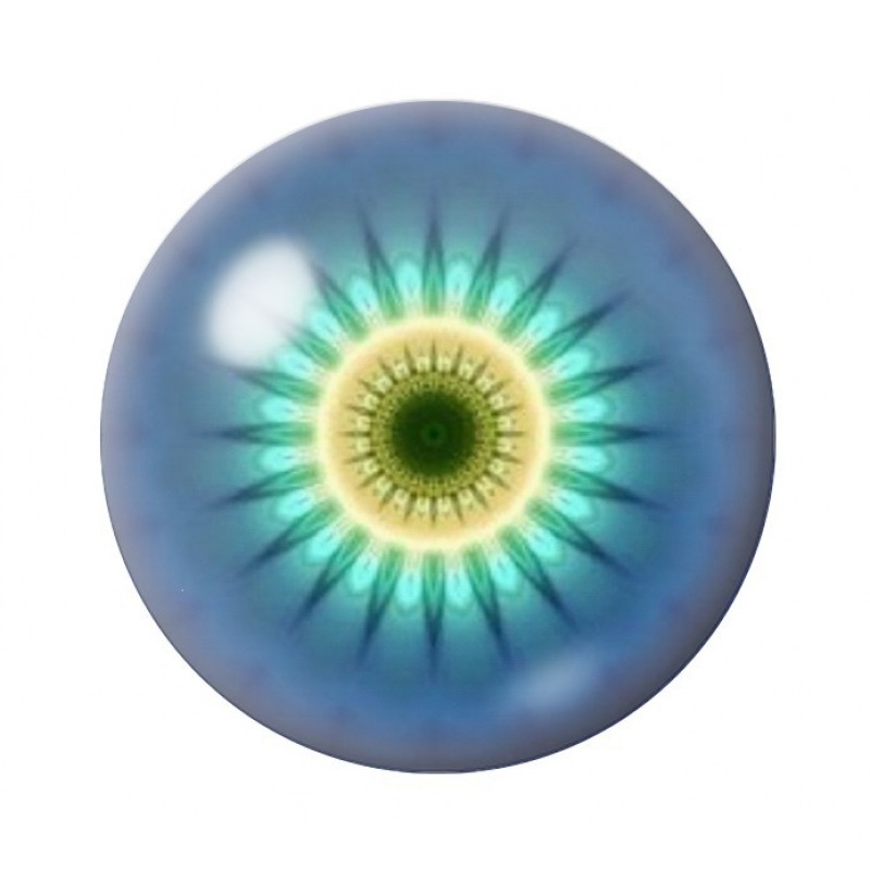 Cabochon en Verre Illustré Mandala 12 à 25mm