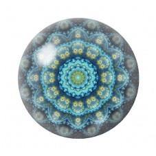 Cabochon en Verre Illustré Mandala 12 à 25mm pour la Création de Bijoux Fantaisie - DIY