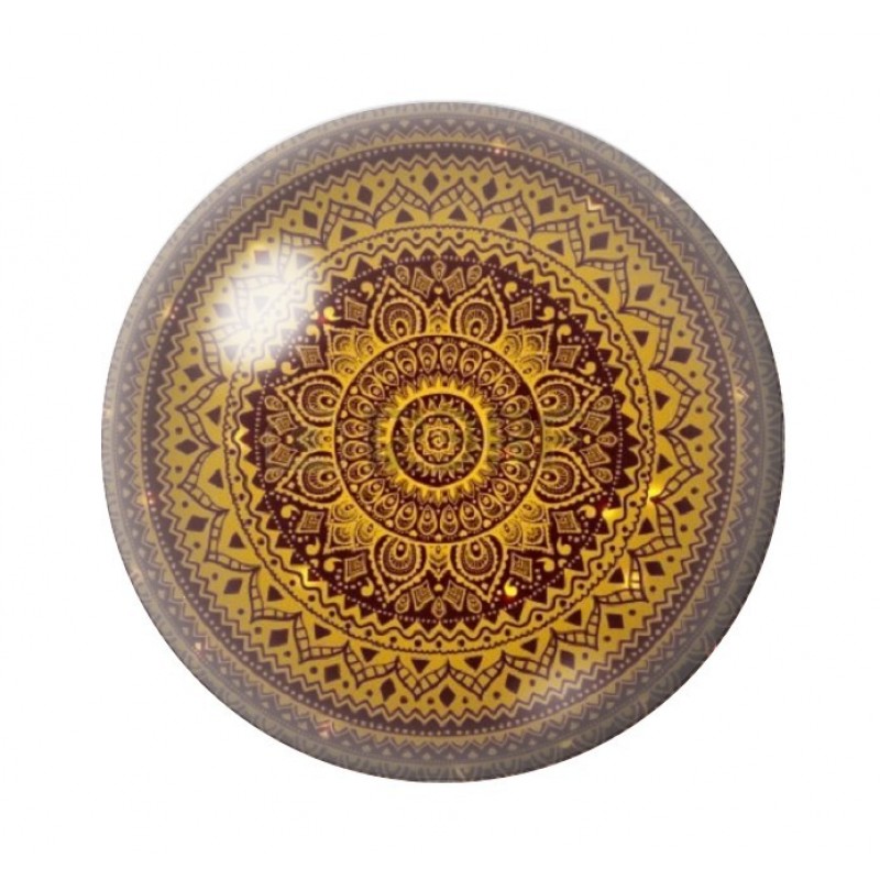 Cabochon en Verre Illustré Mandala 12 à 25mm
