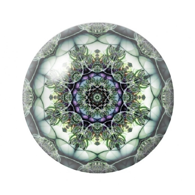 Cabochon en Verre Illustré Mandala 12 à 25mm