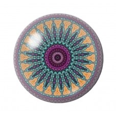 Cabochon en Verre Illustré Mandala 12 à 25mm pour la Création de Bijoux Fantaisie - DIY