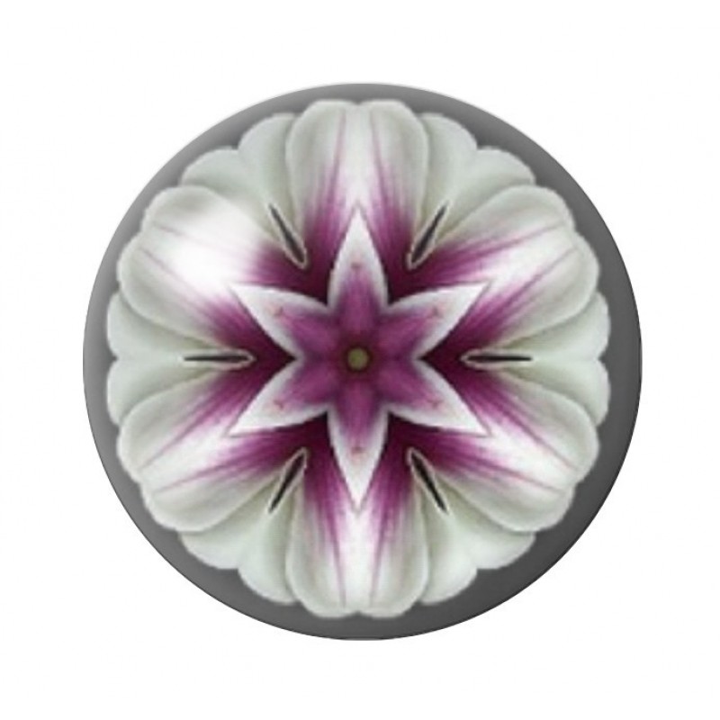 Cabochon en Verre Illustré Mandala 12 à 25mm