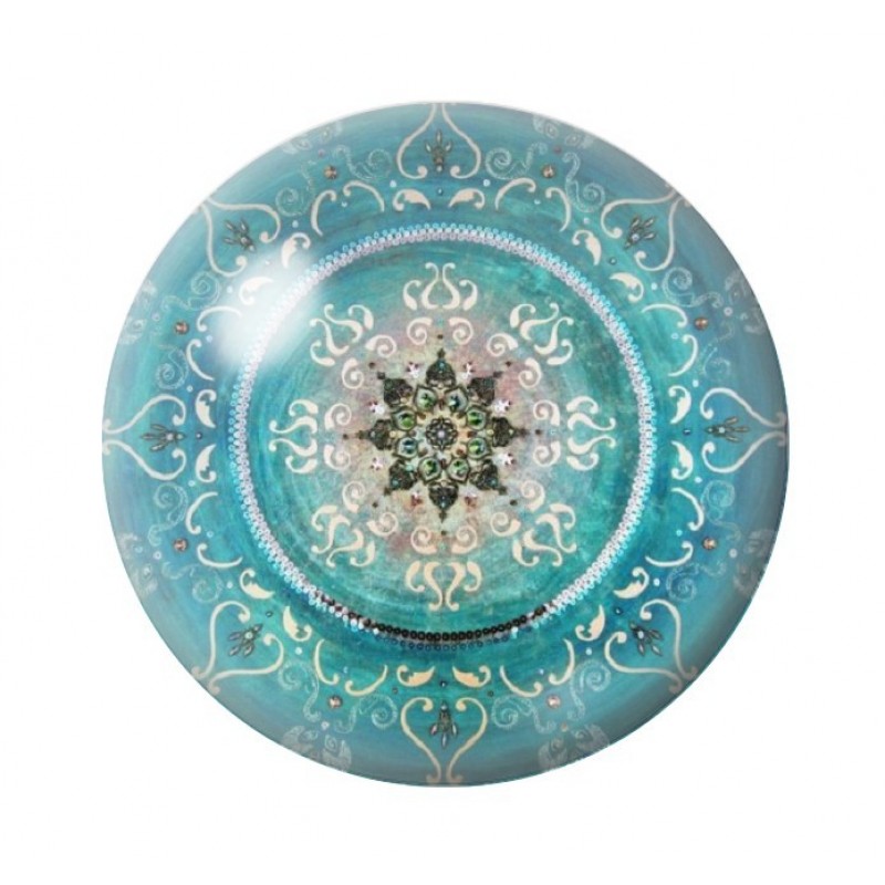 Cabochon en Verre Illustré Mandala 12 à 25mm