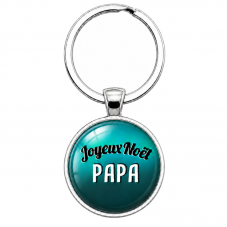 Porte-clé en Verre "Joyeux Noël Papa" Cadeau de Noël Original Tendresse pour la Création de Bijoux Fantaisie - DIY