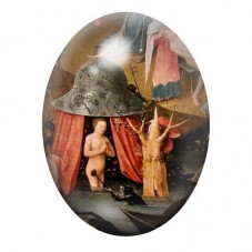 Cabochon en Verre Illustré Tentation et Figures Fantastiques de Bosch 13x18, 18x25 ou 30x40mm pour la création de bijoux fantais