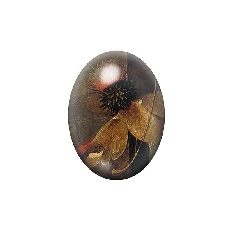 Cabochon en Verre Illustré Peinture Bosh 13x18, 18x25 ou 30x40mm