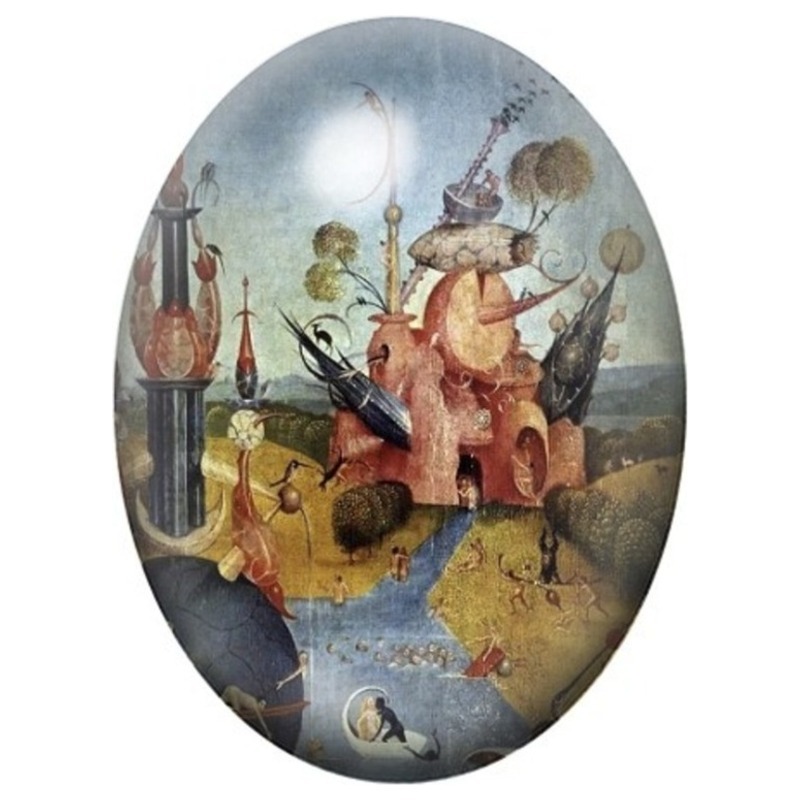 Cabochon en Verre Illustré Concert Fantastique dans un Instrument 13x18, 18x25 ou 30x40mm