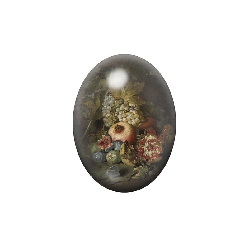 Cabochon en Verre Illustré Peinture Brueghel 13x18, 18x25 ou 30x40mm