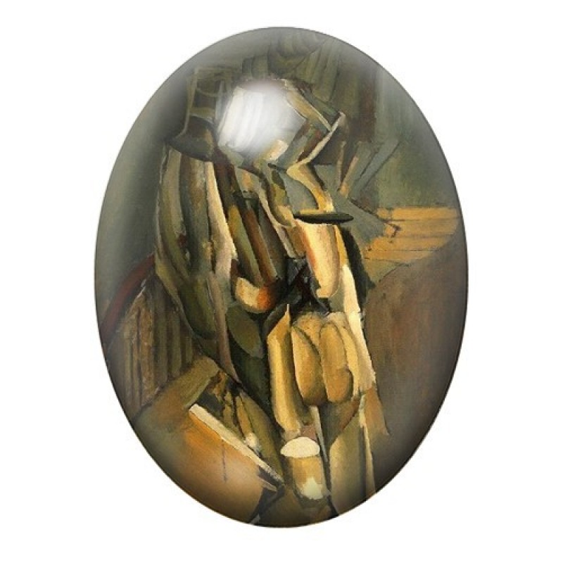 Cabochon en Verre Illustré Nu Descendant un Escalier de Duchamp 13x18, 18x25 ou 30x40mm