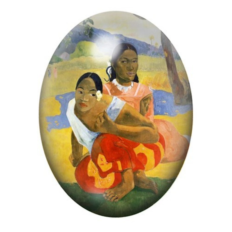 Cabochon en Verre Illustré Peinture Gauguin 13x18, 18x25 ou 30x40mm