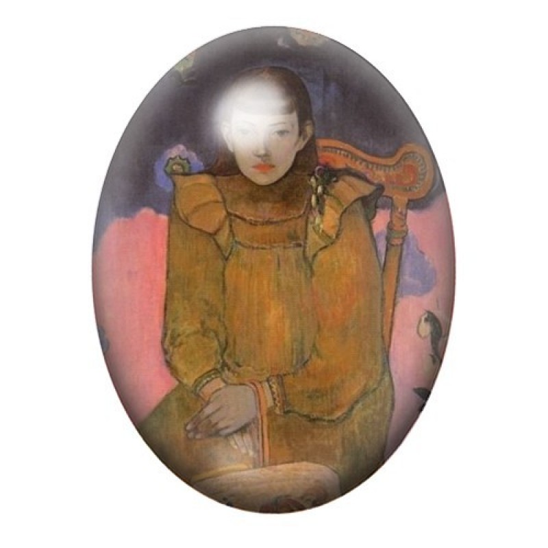 Cabochon en Verre Illustré Peinture Gauguin 13x18, 18x25 ou 30x40mm