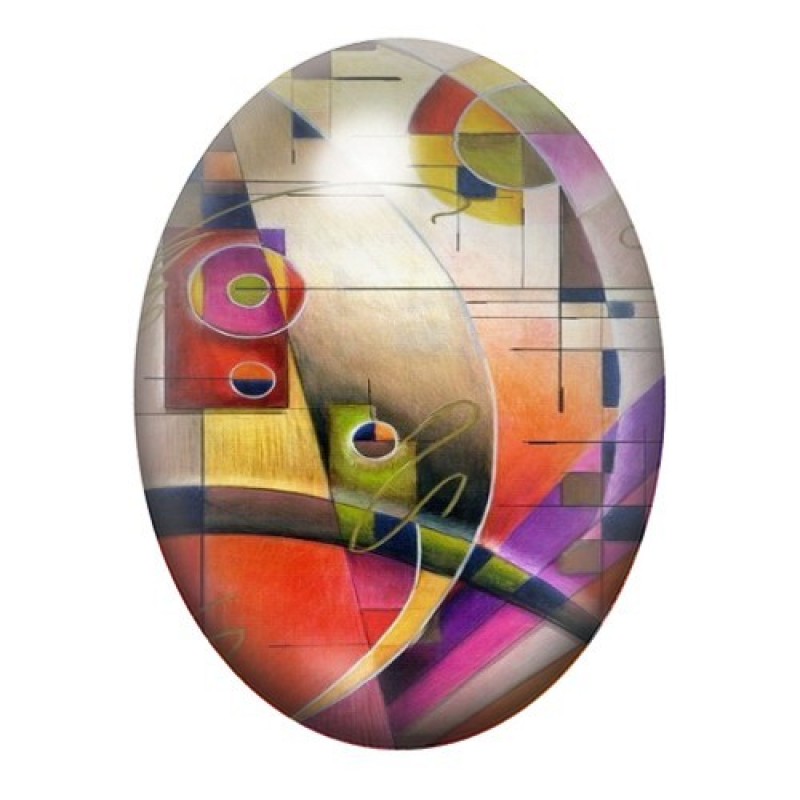 Cabochon en Verre Illustré Composition aux Plans Transparents 13x18, 18x25 ou 30x40mm