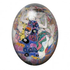 Cabochon en Verre Illustré La Vierge de Klimt 13x18, 18x25 ou 30x40mm pour la création de bijoux fantaisie - DIY