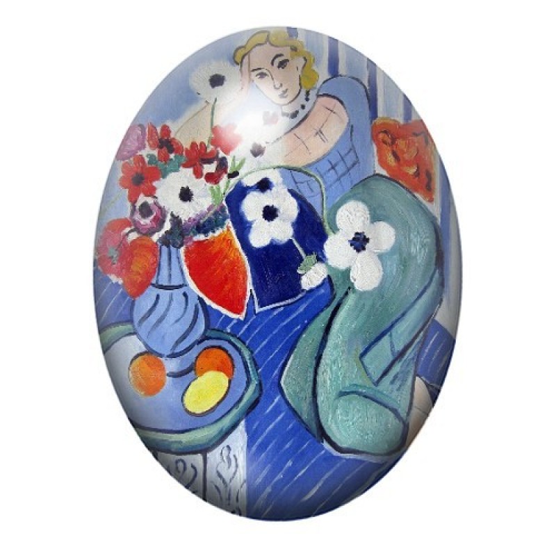 Cabochon en Verre Illustré Peinture Matisse 13x18, 18x25 ou 30x40mm