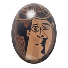 Cabochon en Verre Illustré Femme au Chapeau de Picasso 13x18, 18x25 ou 30x40mm pour la création de bijoux fantaisie - DIY