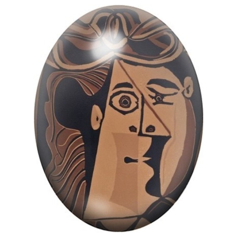 Cabochon en Verre Illustré Femme au Chapeau de Picasso 13x18, 18x25 ou 30x40mm