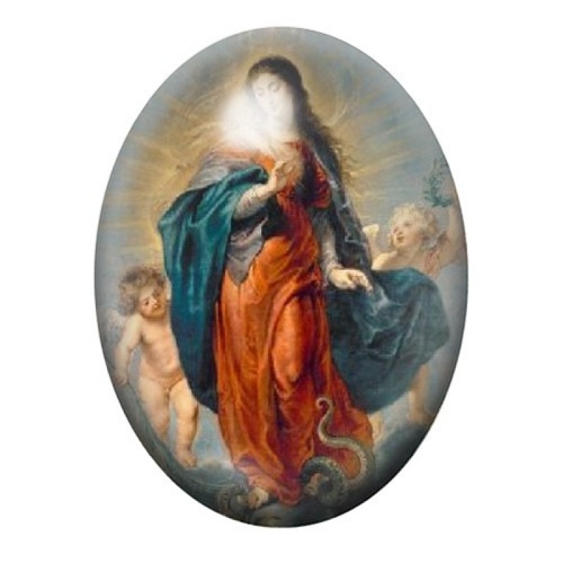 Cabochon en Verre Illustré Peinture Rubens 13x18, 18x25 ou 30x40mm